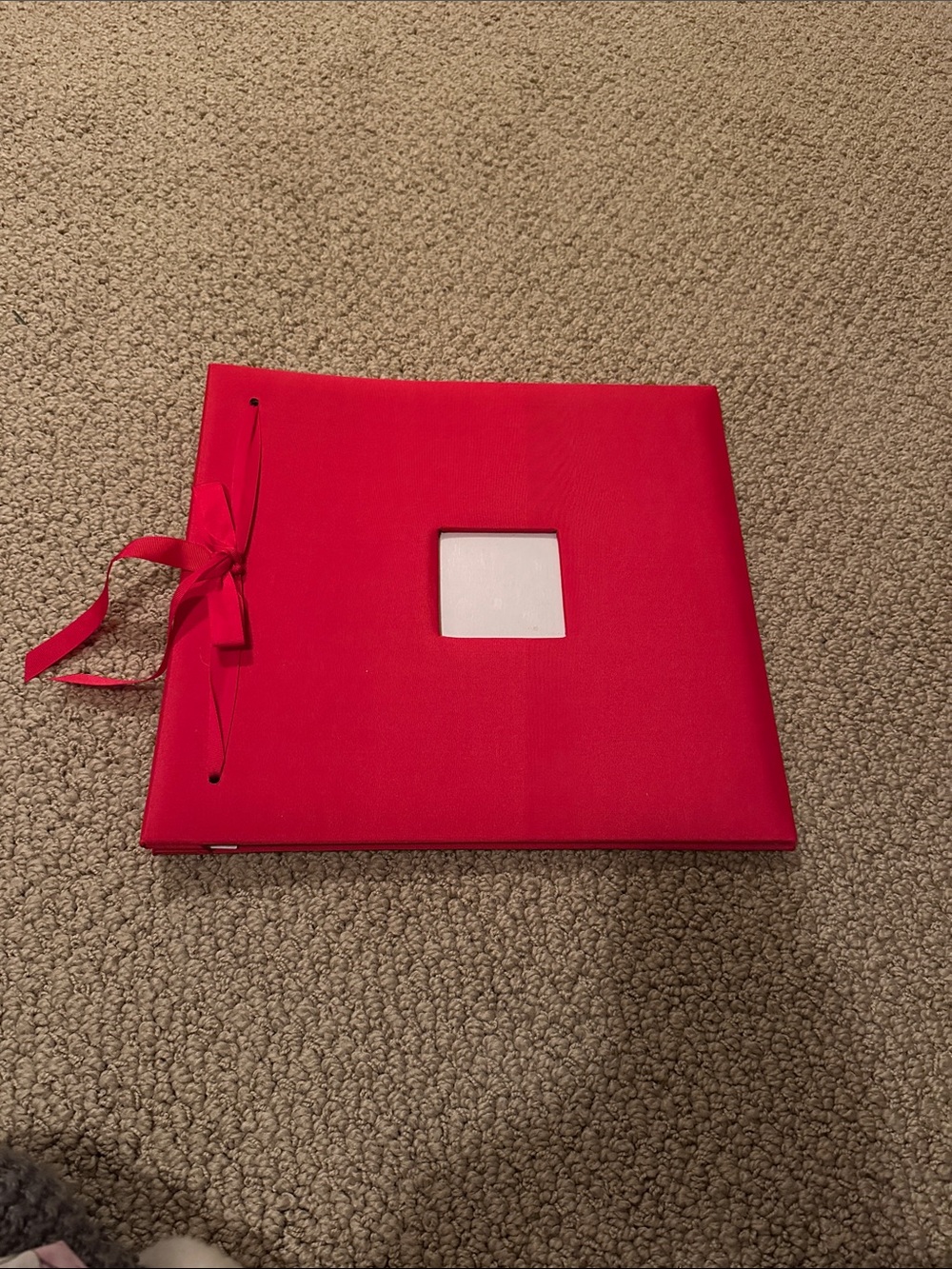 Red ribbon scrapbook